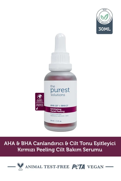 The Purest Solutions Exfoliating Facial Peeling AHA %10 + BHA %2 ürün görseli 1