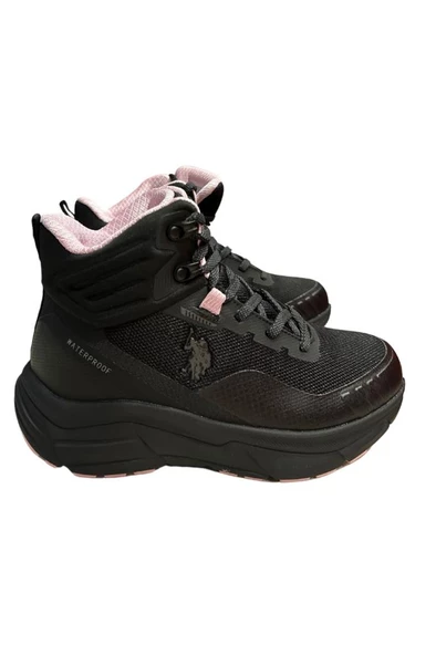 U.S. Polo Assn. GERRARD HI WMN 4PR 101812675 Su Geçirmez Outdoor Bot  Siyah Pembe 36-40 ürün görseli 1