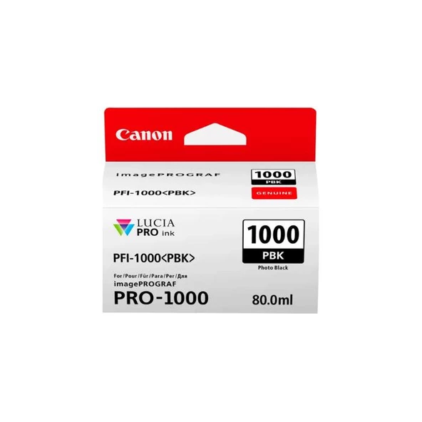 Canon PFI-1000PBK Siyah Mürekkep Kartuş ürün görseli 1