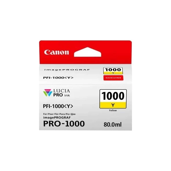 Canon PFI-1000Y Sarı Mürekkep Kartuş ürün görseli 1