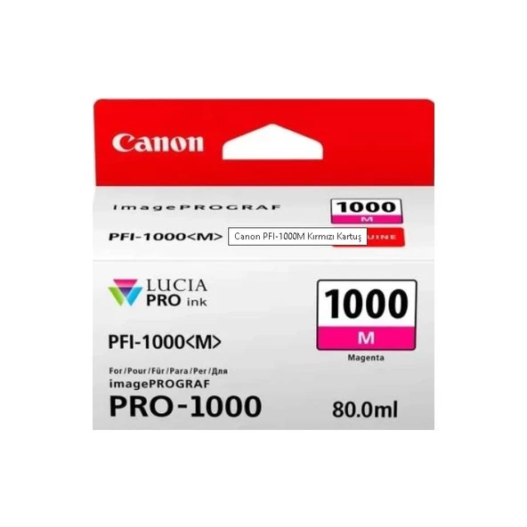 Canon PFI-1000M Kırmızı Mürekkep Kartuş ürün görseli 1