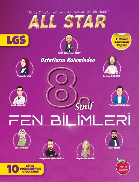 Newton Yayınları 8.Sınıf Fen Bilimleri 1.Dönem 10 Süreç Değerlendirme Denemesi Üstatların Kaleminden ürün görseli 1