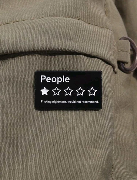 People Yazılı Broş ürün görseli 1