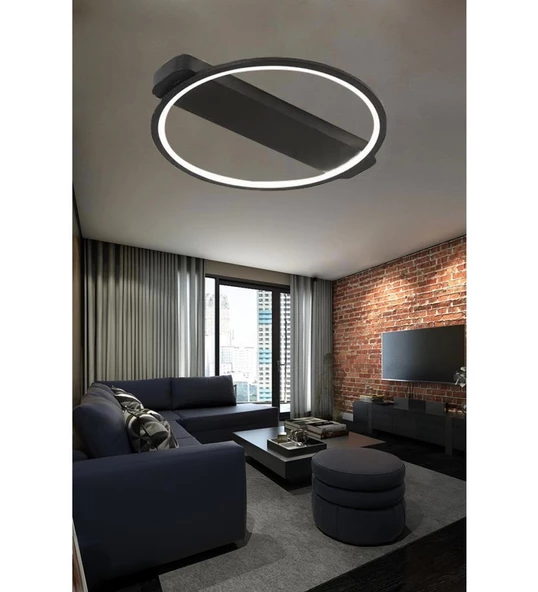 A-9143-1S Plofonyer Siyah LED Avize ürün görseli 1