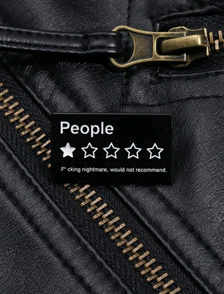 People Yazılı Broş - Resim 2