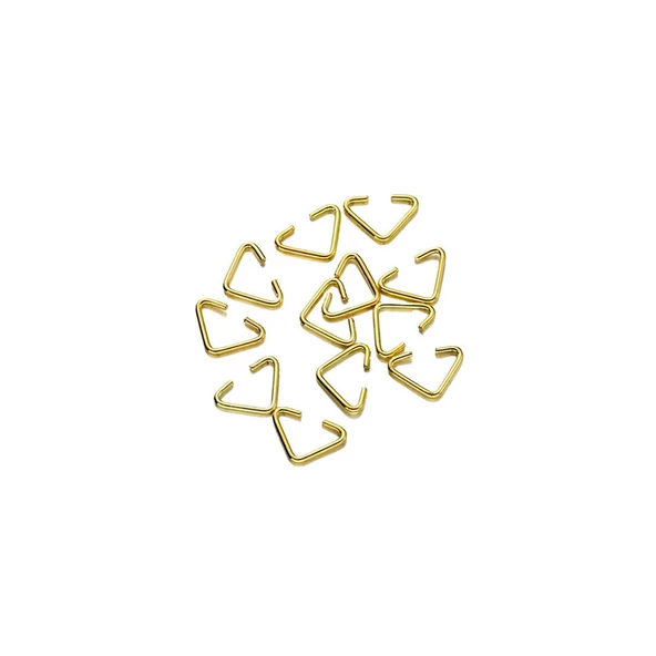 Anahtarlık Montaj Halkası Üçgen Takı Bağlantı Halkası 14x11 MM (1000 Adet)  Gold ürün görseli 1