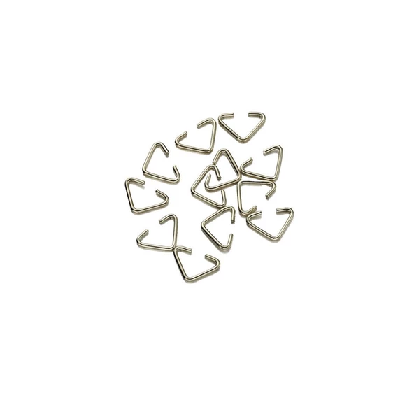 Anahtarlık Montaj Halkası Üçgen Takı Bağlantı Halkası 14x11 MM (1000 Adet)  Gümüş ürün görseli 1