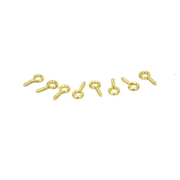 Metal Takı Ve Obje Halkası Vidalı  1 CM  (100 Adet)  Altın ürün görseli 1
