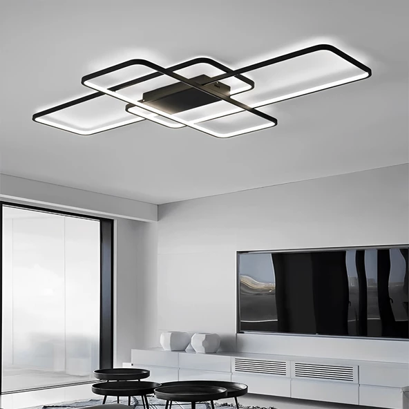 A-9402-3S Siyah Modern Plafonyer - Resim 2