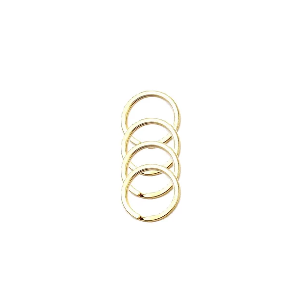 Zincirsiz Boş  Yassı Model Anahtarlık Halkası  2.5 CM (50 Adet)  Gold ürün görseli 1