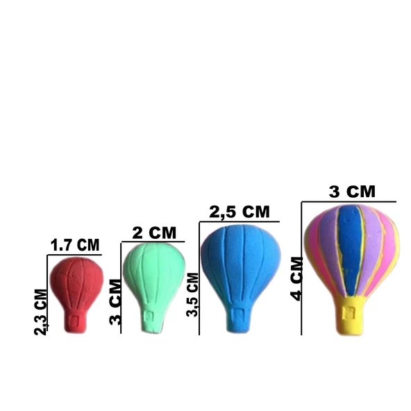 Dört Boy Uçan Balon Silikon Kalıp 4 lü - Resim 2