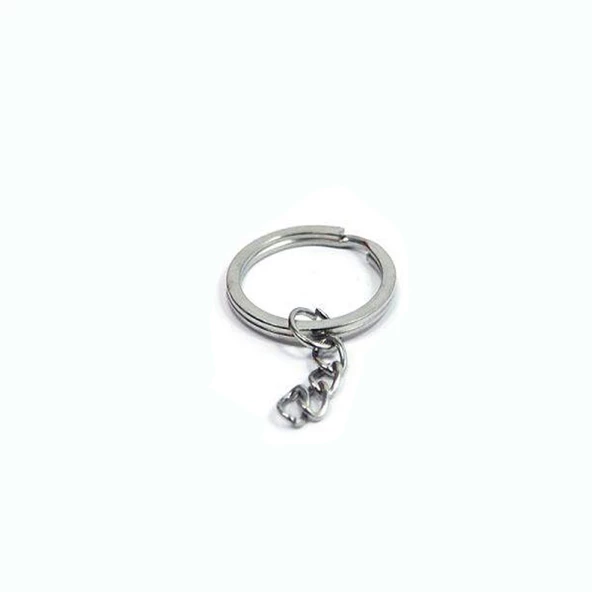 Anahtarlık Halkası Zincirli  5 Cm (1000 Adet)  Gümüş ürün görseli 1
