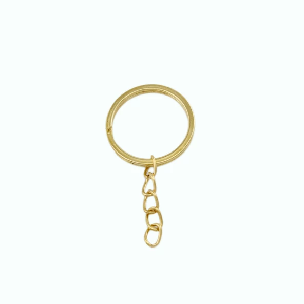 Anahtarlık Halkası Zincirli  5 Cm (1000 Adet)  Gold ürün görseli 1