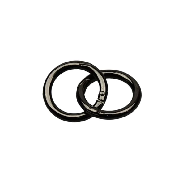 Yaylı Çanta Halkası Mekanizmalı Halka 2.7 CM  (10 Adet)  Siyah ürün görseli 1