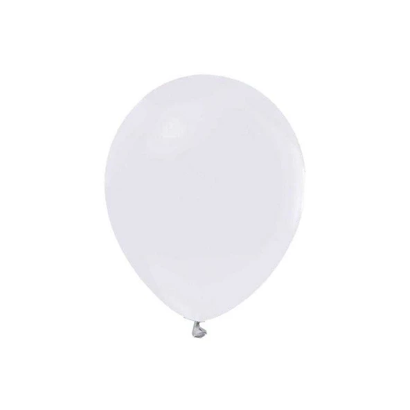 Metalik  Balon 12 İnç Baskısız (100 Adet)  Beyaz ürün görseli 1