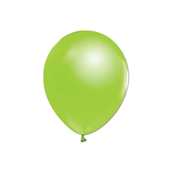 Metalik  Balon 12 İnç Baskısız (100 Adet)  Yeşil ürün görseli 1