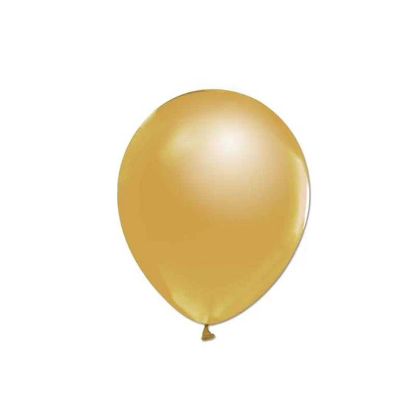 Metalik  Balon 12 İnç Baskısız (100 Adet)  Altın ürün görseli 1