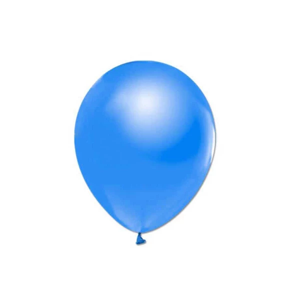 Metalik  Balon 12 İnç Baskısız (100 Adet)  Saks Mavi ürün görseli 1