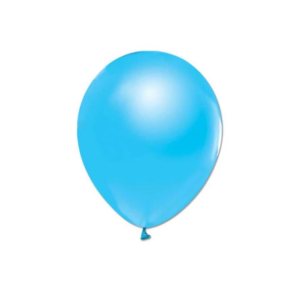 Metalik  Balon 12 İnç Baskısız (100 Adet)  Mavi ürün görseli 1