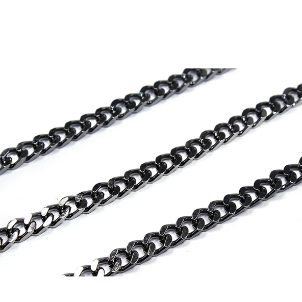 Metal Çanta ve Takı Zinciri 10 MM (1 Metre)  Siyah ürün görseli 1