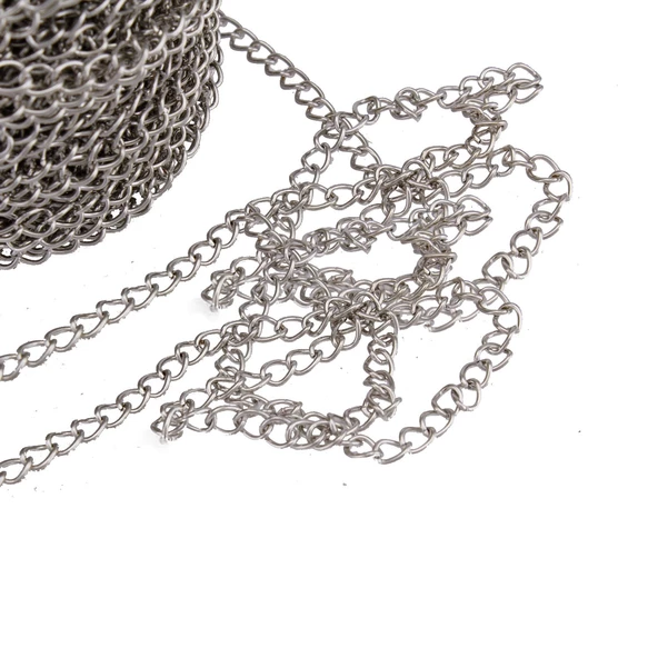 Anahtarlık Zinciri Metrelik Metal 1.2 Cm (1 Metre) Gümüş ürün görseli 1