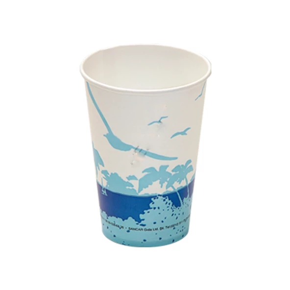 Karton Bardak  12 Oz Hawai Desenli (50 Adet) ürün görseli 1
