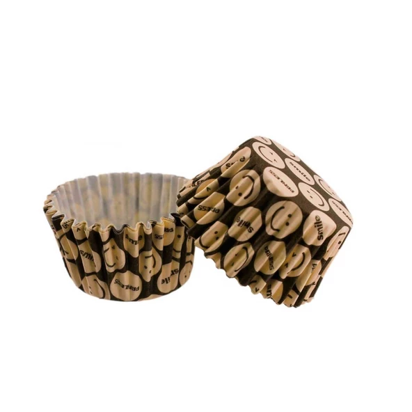 Cupcake Kalıbı Pet Kapsül  Kek Kalıbı 52X45 MM (100 Adet)  Emoji ürün görseli 1