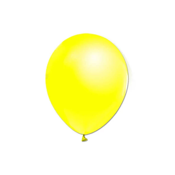 Metalik  Balon 12 İnç Baskısız (100 Adet)  Sarı ürün görseli 1