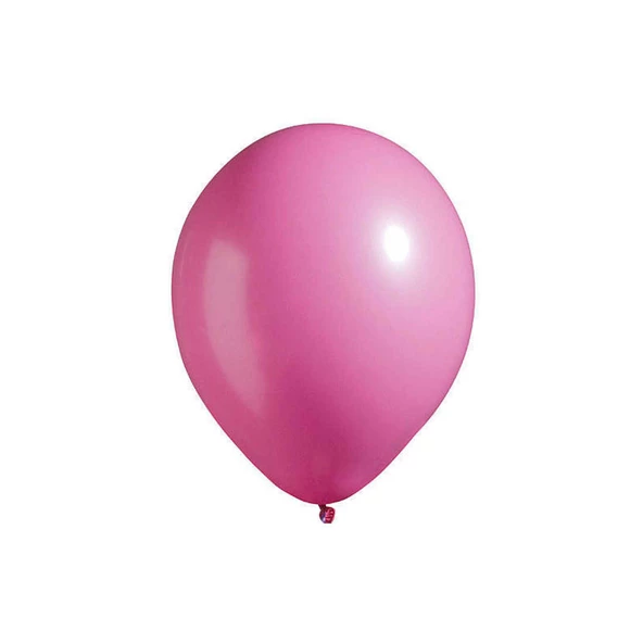 Metalik  Balon 12 İnç Baskısız (100 Adet)  Fuşya ürün görseli 1