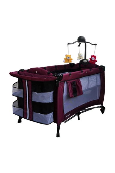 Holmer Kids Eurostyle Oyun Parkı Park Yatak 60x120cm Mürdüm ürün görseli 1