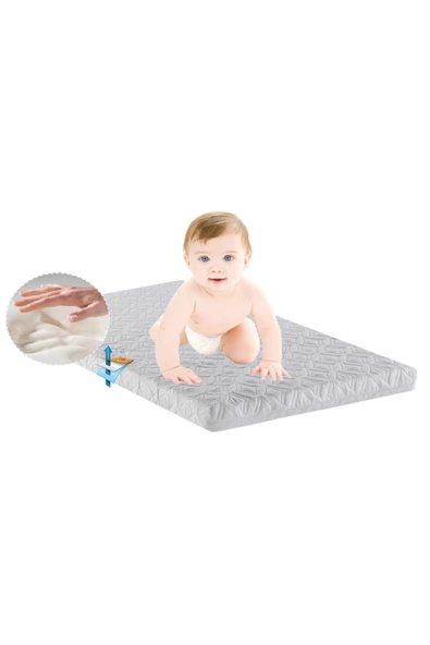 HOLMER Kids Çift Taraflı Sıvı Geçirmez 60x120cm Oyun Parkı Yatağı ürün görseli 1