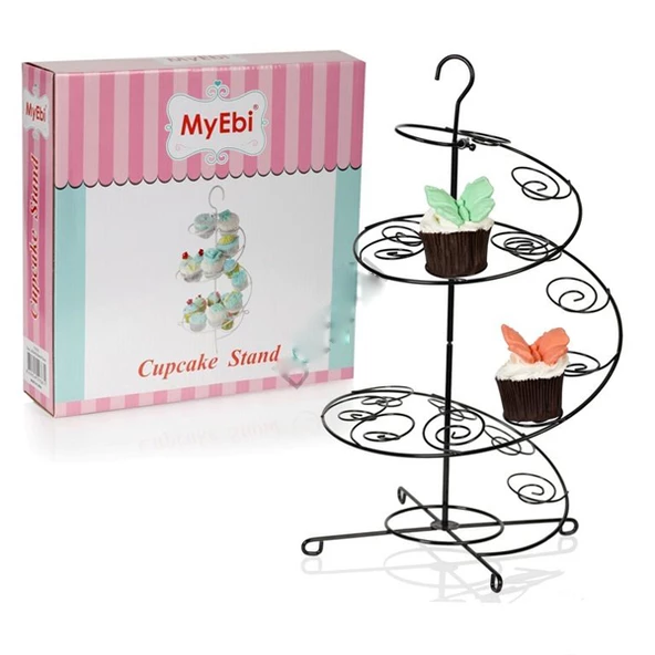 Metal Cupcake Standı Siyah / 15 Li Kek Standı ürün görseli 1