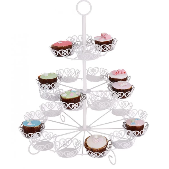 Metal Cupcake Standı 3 Katlı / 24 Lü Kek Standı ürün görseli 1
