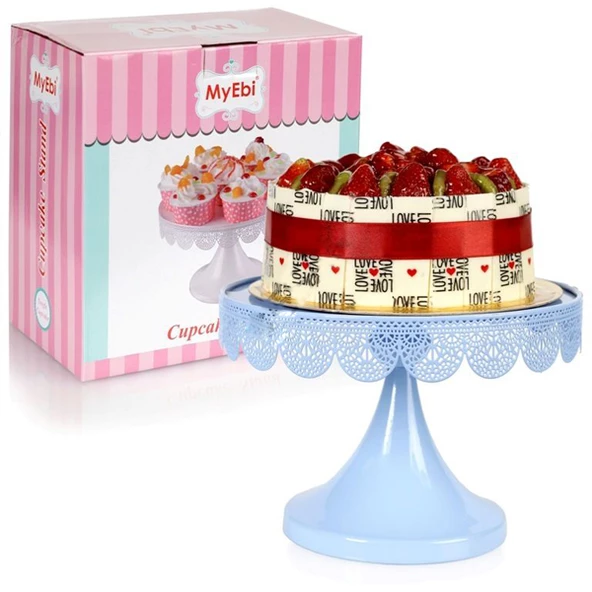 Metal Cupcake Standı Mavi Kek Standı ürün görseli 1