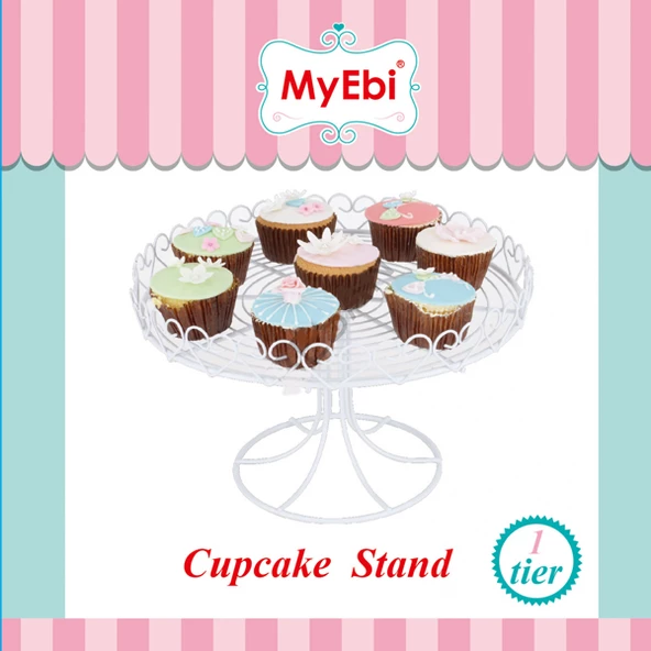 Metal Cupcake Standı Beyaz Kek Standı - Resim 2