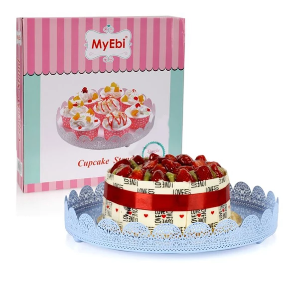 Metal Cupcake Standı Mavi Kek Standı ürün görseli 1