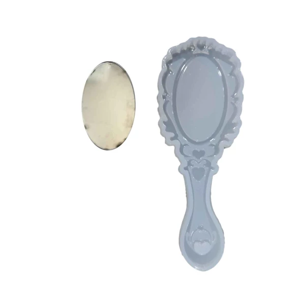 Epoksi Silikon Kalıp Dalgalı Ayna Kalıbı Ve 1 Adet Ayna 16.5 CM ürün görseli 1