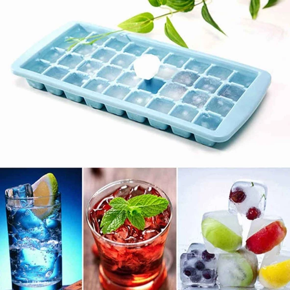 Buz Kalıbı Kapaklı  36 Lı Silikon   Kalıp 11.5X25 CM ürün görseli 1