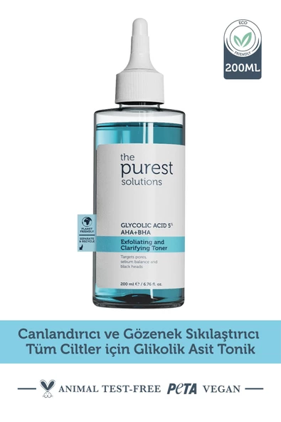 The Purest Solutions Exfoliating and Clarifying Toner Glycolic Acid %5 AHA+BHA ürün görseli 1