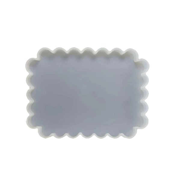 Epoksi Silikon  Kalıp Fırfırlı  Tepsi Kalıbı 14 X 19 CM ürün görseli 1
