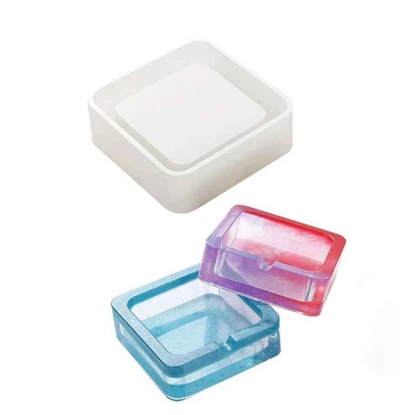 Epoksi Silikon Kalıp Küllük Kalıbı Kare 9.8X3.2 CM ürün görseli 1