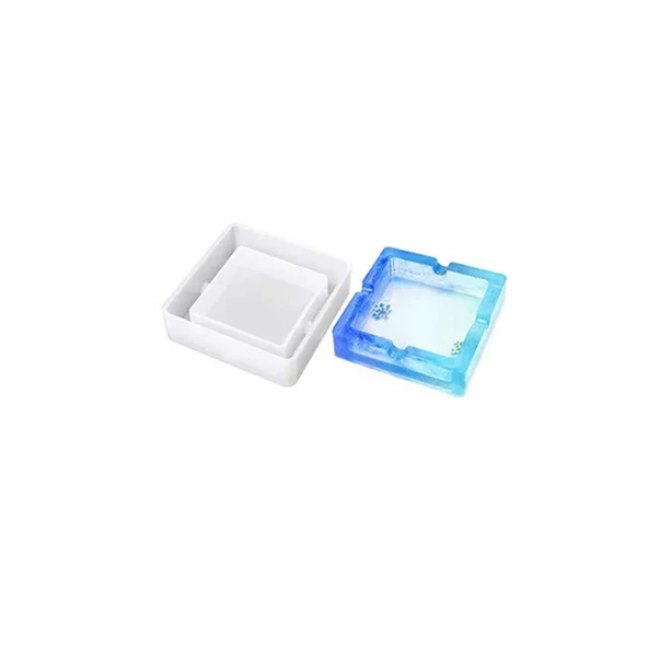 Epoksi Silikon Kalıp Küllük Kalıbı Kare Model 9X9 CM ürün görseli 1