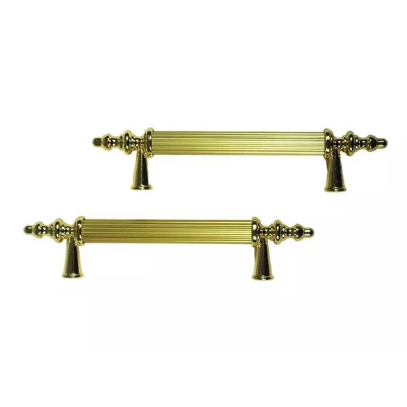 Kulp Silindir Çizgili  Zamak Kulp  Model 14 CM (2 Adet)  Gold ürün görseli 1