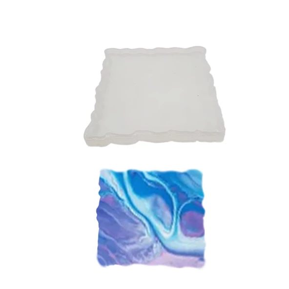 Epoksi Silikon Kalıp Magnet Geode Kare  10 CM ürün görseli 1