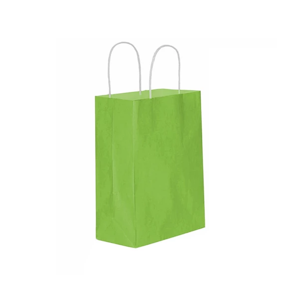 Kağıt Hediye Çantası Düz Renk Battal Boy 31X41 CM (25 Adet)  Fıstık Yeşili ürün görseli 1