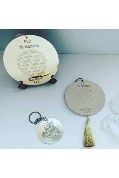 Altın Pleksi Yaşam Çiçeği 3'lü Set ürün görseli 1