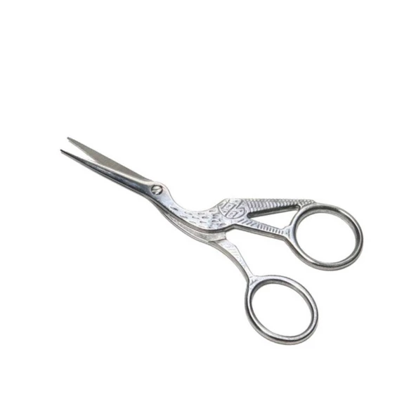 Metal  Makas Sade Süslenmemiş Kuğu Modeli Söz Nişan Makası   Gümüş ürün görseli 1