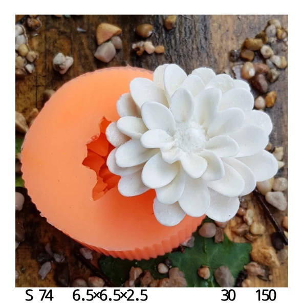 Silikon Kalıp Lotus Çiçeği  Kalıbı S74 - Resim 3