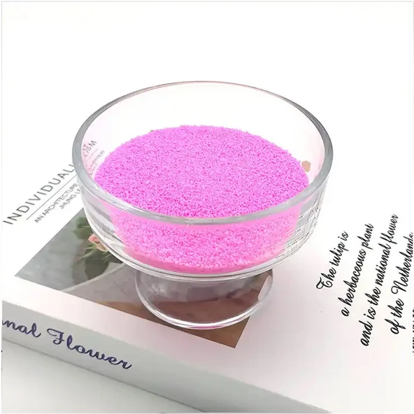 Kristal Tozu Boncuk Vanilya Kokulu Parafin (Mum Yapım Malzemesi ) 100 Gram+5 Metre Fitil  Pembe ürün görseli 1