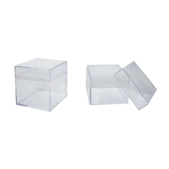 Kutu Kare Model Mika 5X5X5 CM Şefafaf (12 Adet) ürün görseli 1